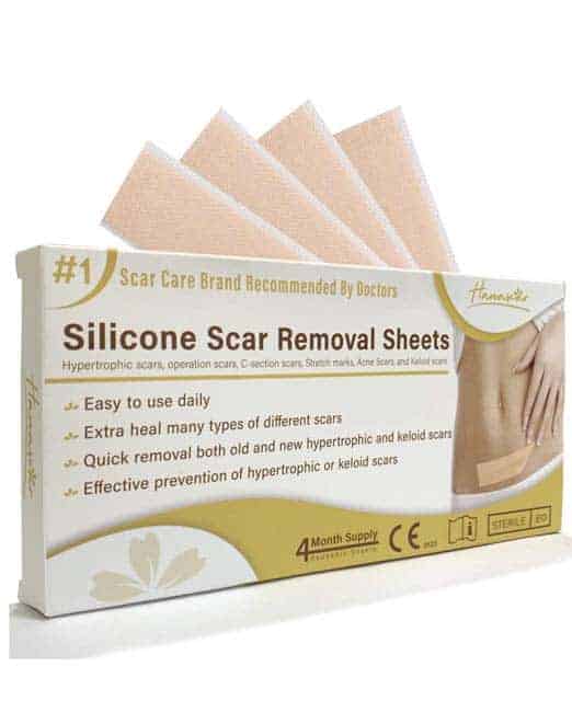 Hanascar Professional Silicone Scar Removal Sheets 5.7×1.57 in (4 unidades)