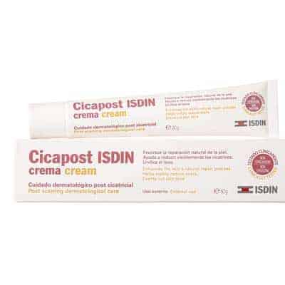 ISDIN Cicapost Crema Cicatrizante, Crema con Rosa Mosqueta para la Reparación de Cicatrices