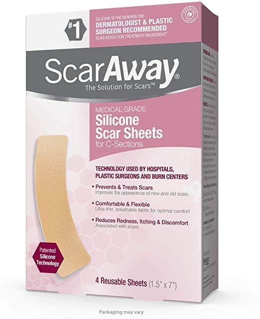 ScarAway parches de silicona de grado profesional para el tratamiento de cicatrices 3.8×7.6cm (12 unidades)